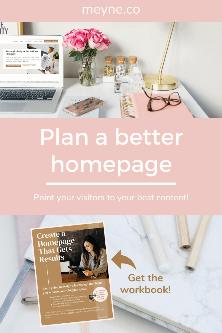 Plan a better homepage