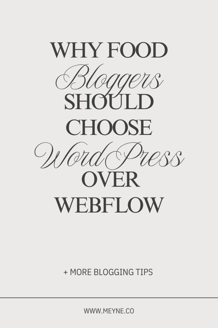 Why Food Bloggers Should Choose WordPress over Webflow